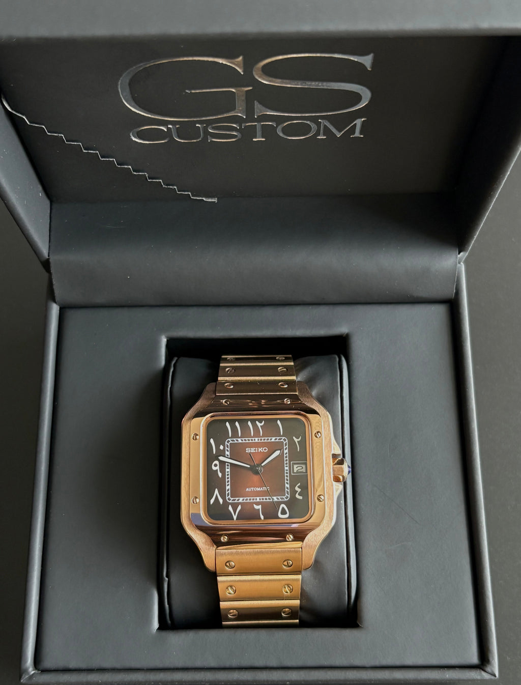 Seiko Mod Santos | Rose Gold Arabic