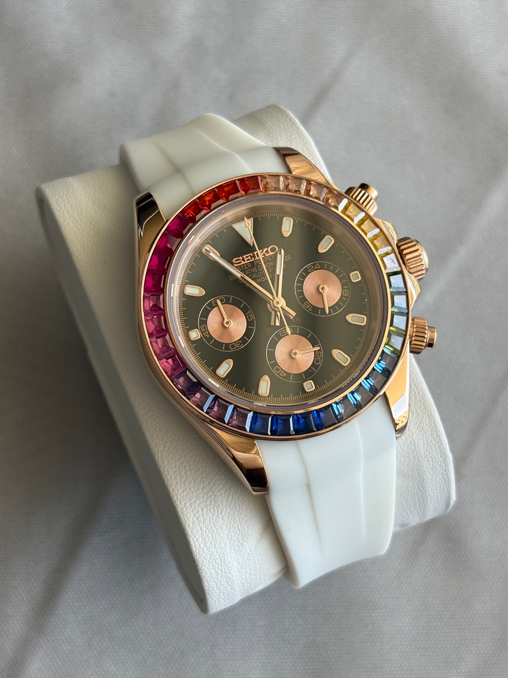 Seiko Mod Daytona Oysterflex |Rainbow