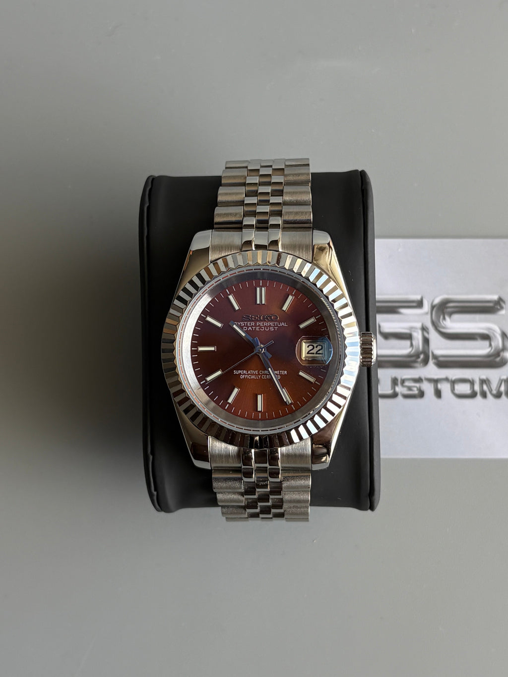 Seiko Mod Datejust | Brown
