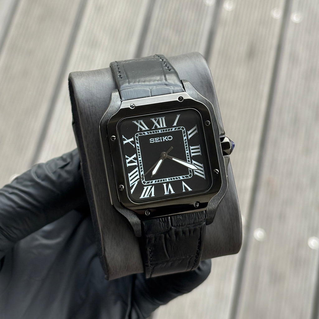 Seiko Mod Santos Python | Full Black
