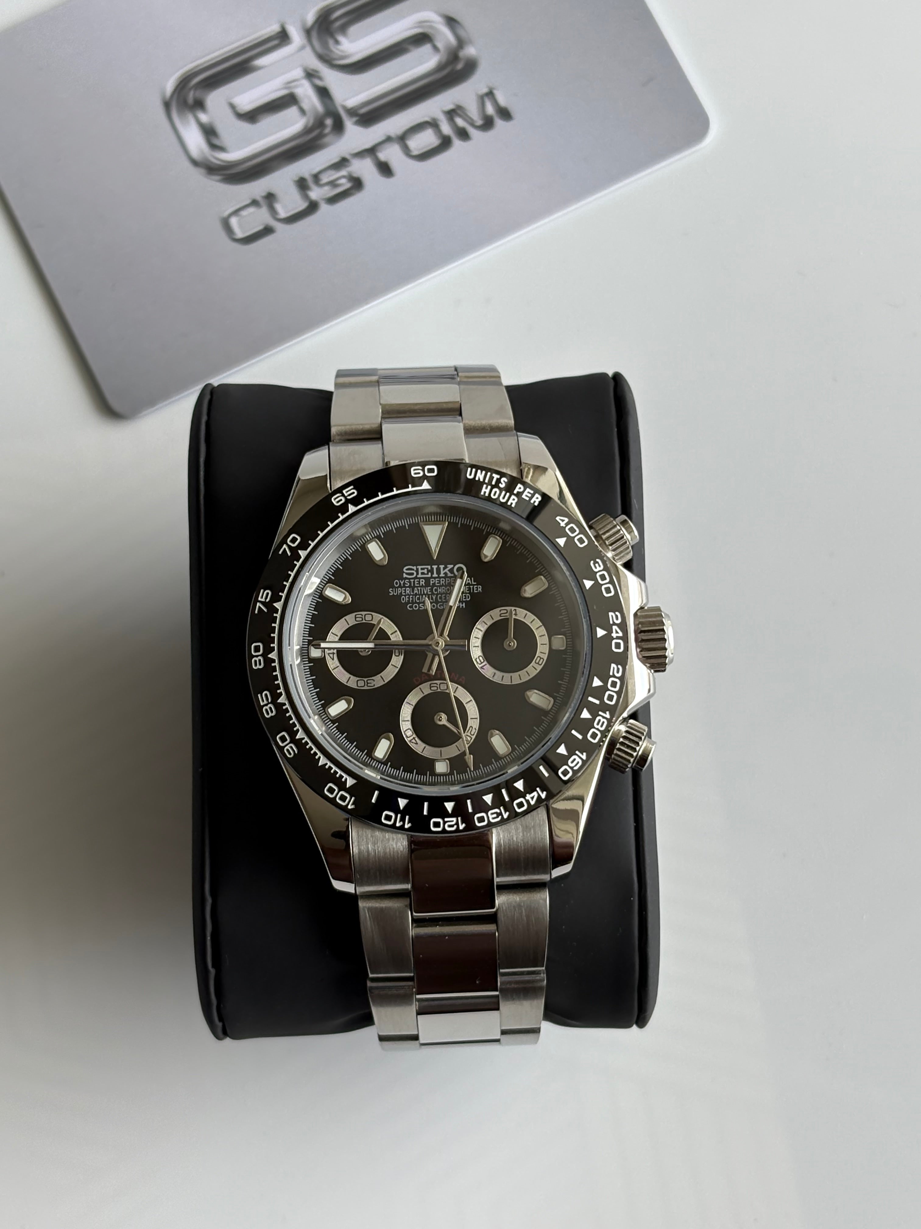 Seiko Mod Daytona  Oyster | Black