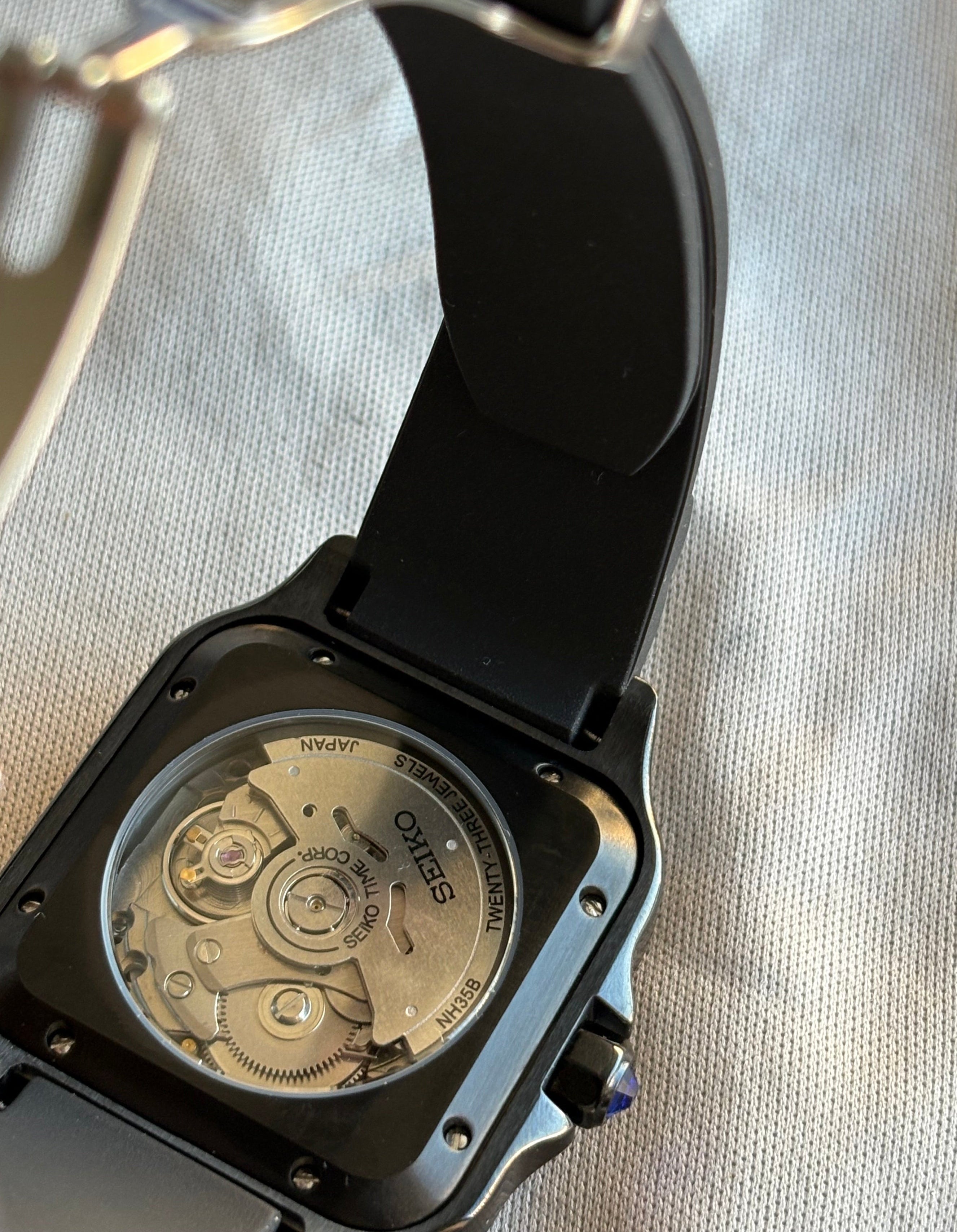 Seiko Mod Santos ADLC | Full Black
