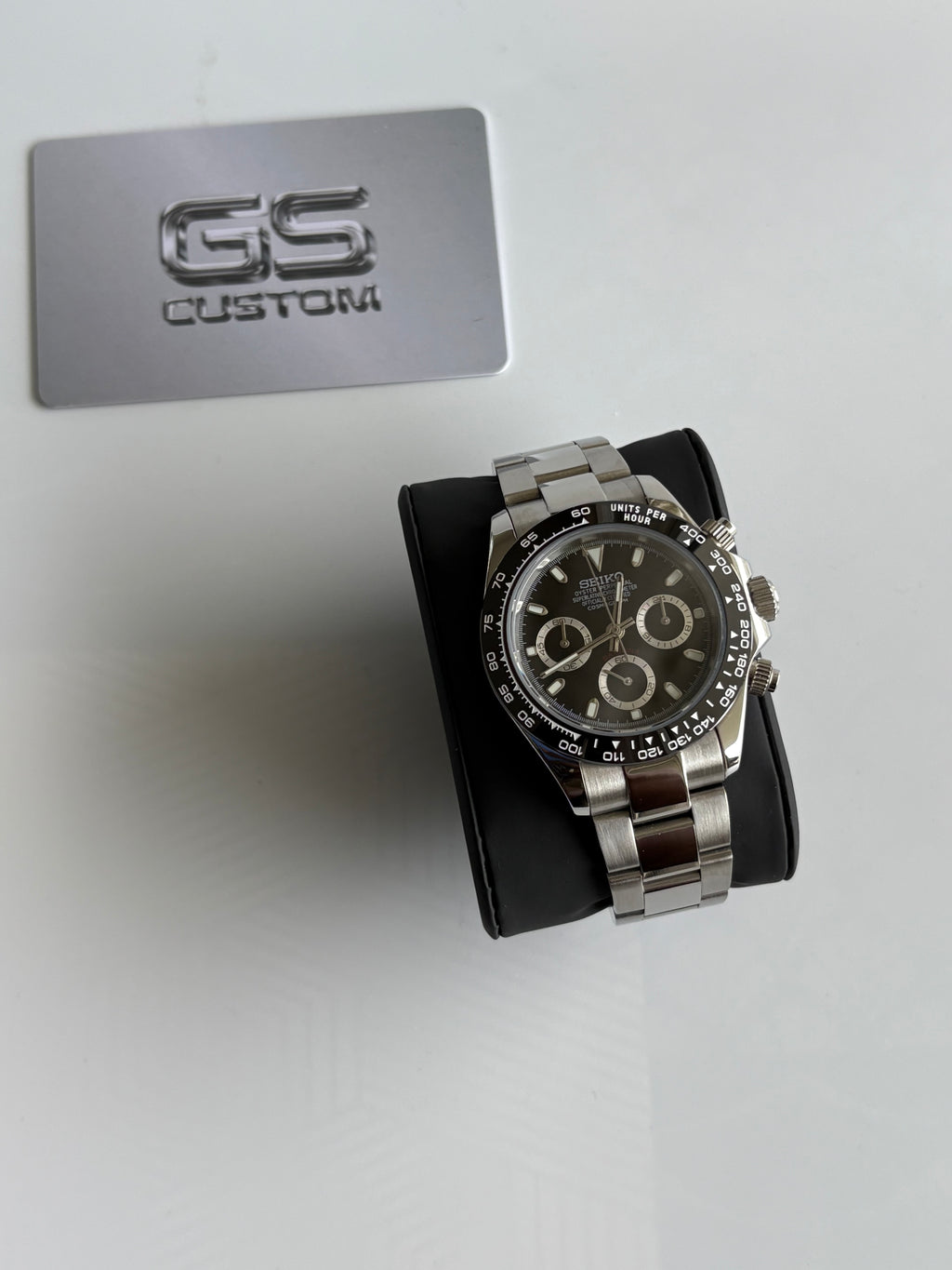 Seiko Mod Daytona  Oyster | Black
