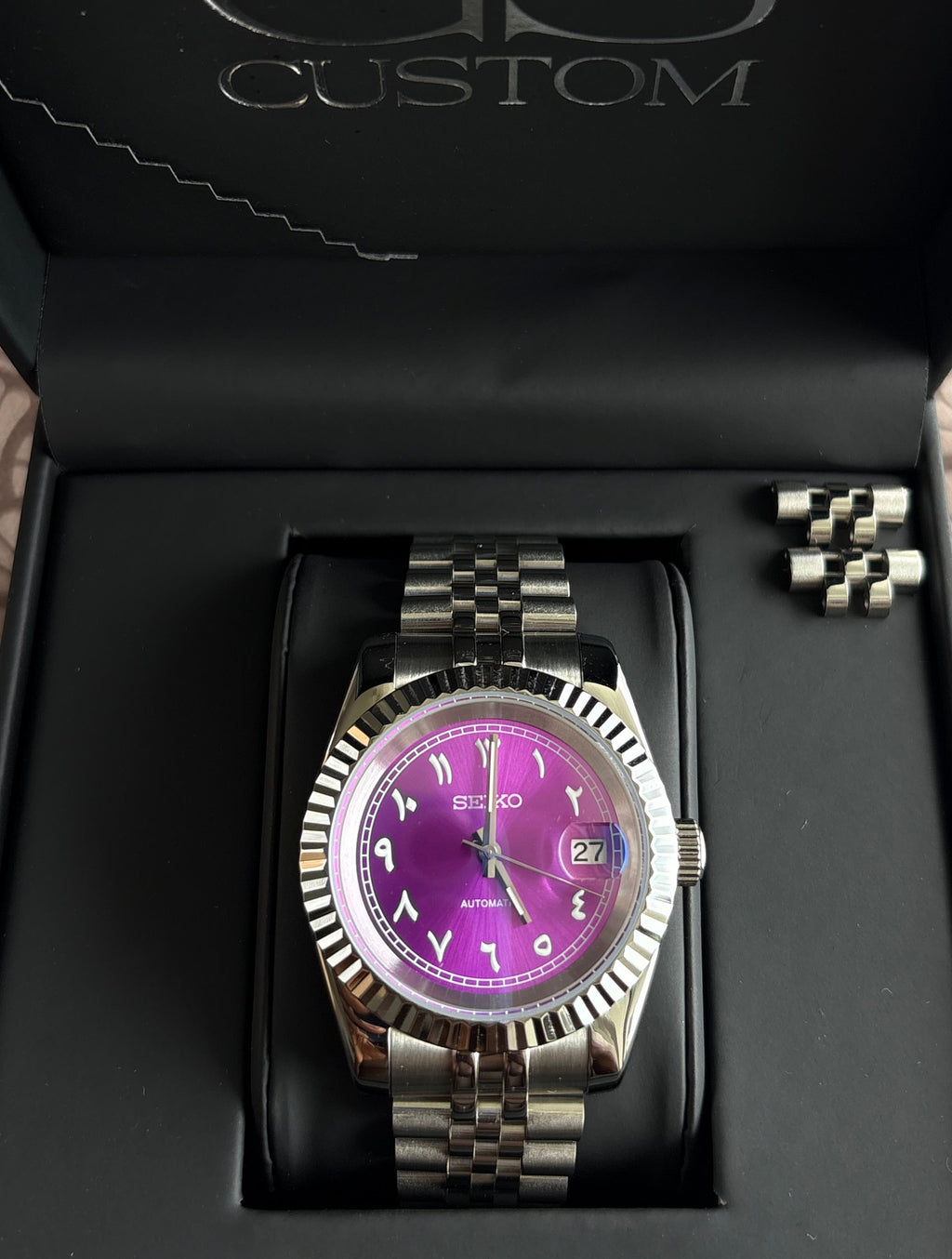 Seiko Mod Datejust Arabic | Purple