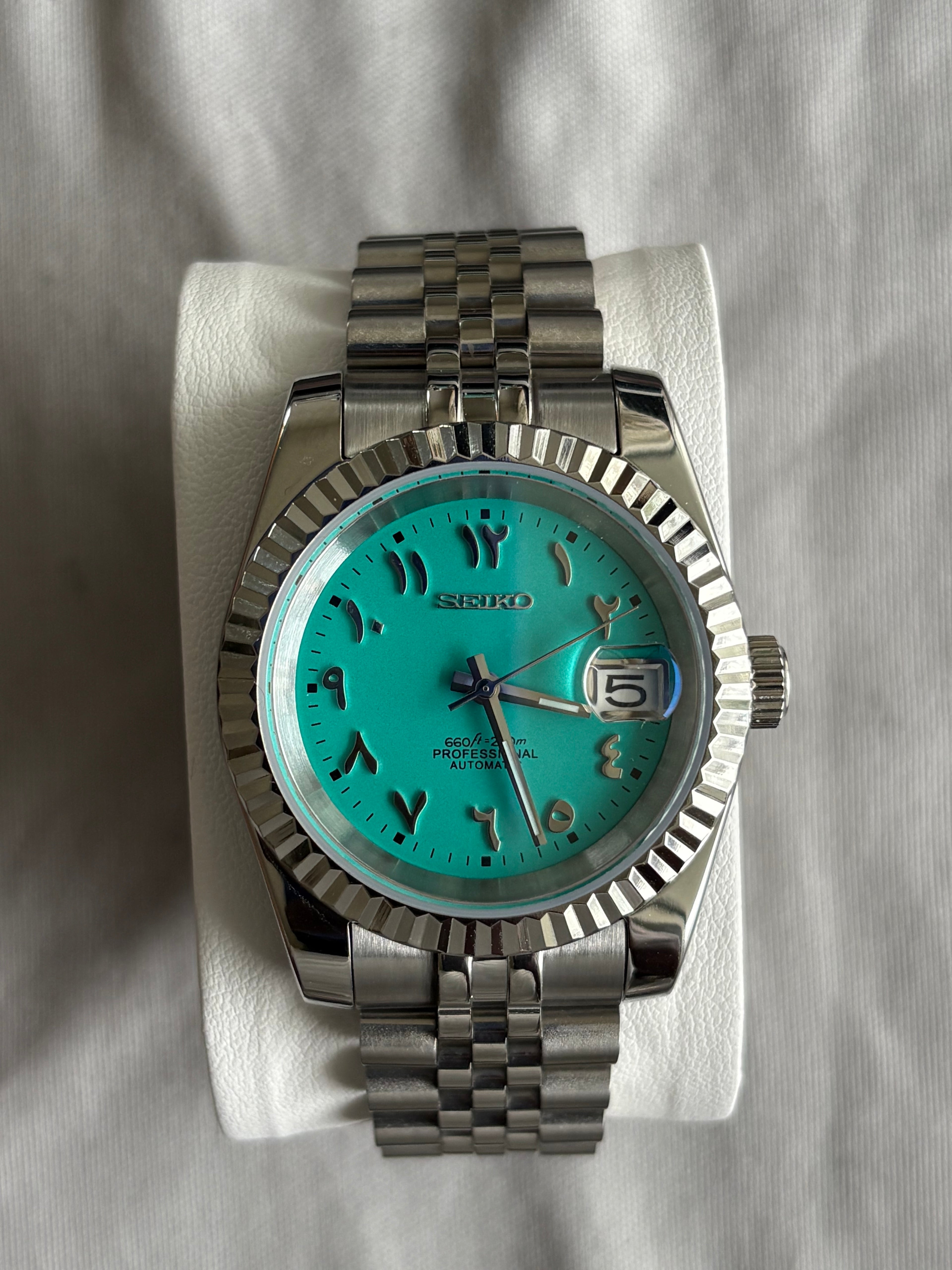 Seiko Mod Datejust Arabic | Blu Tiffany