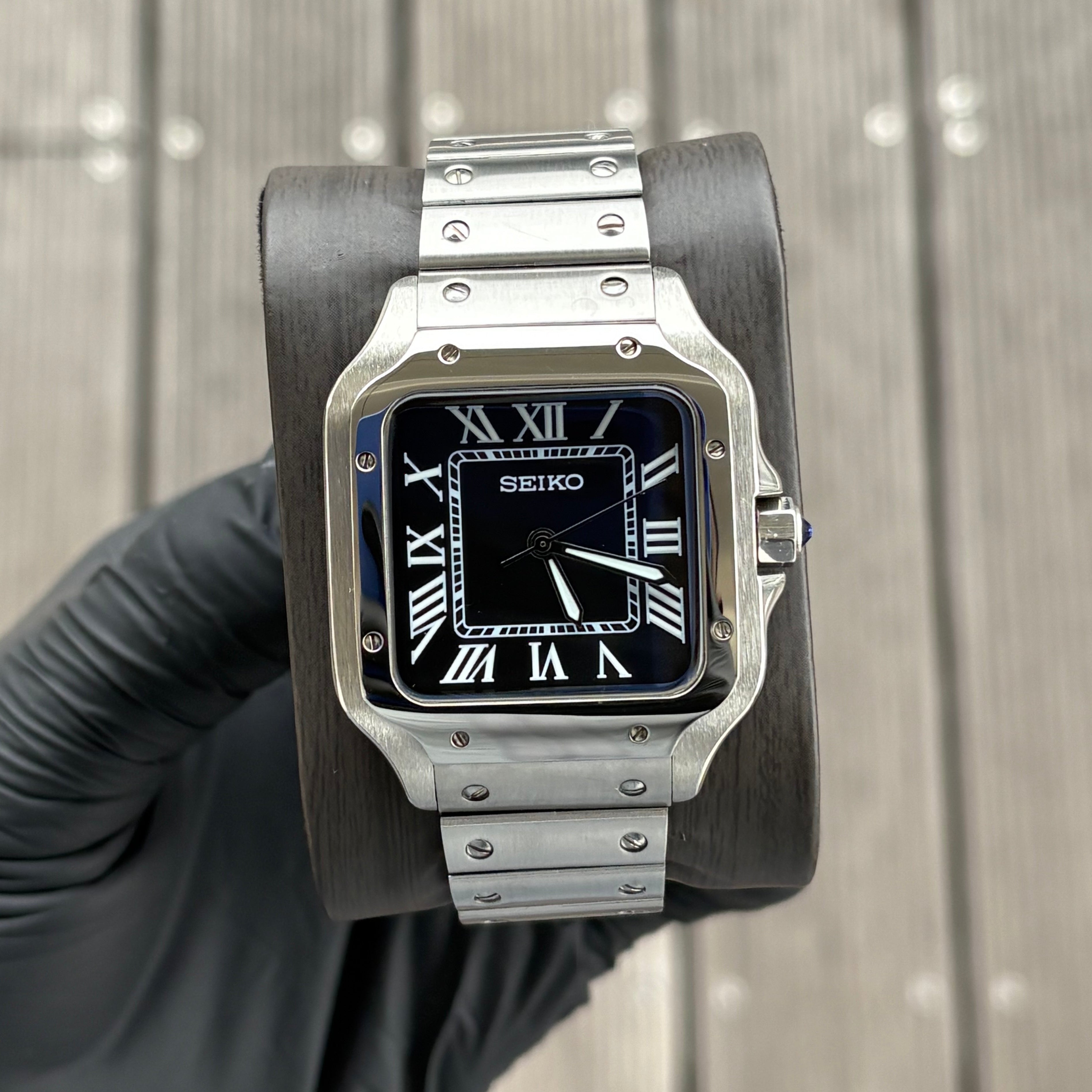 Seiko Mod Santos OG Black